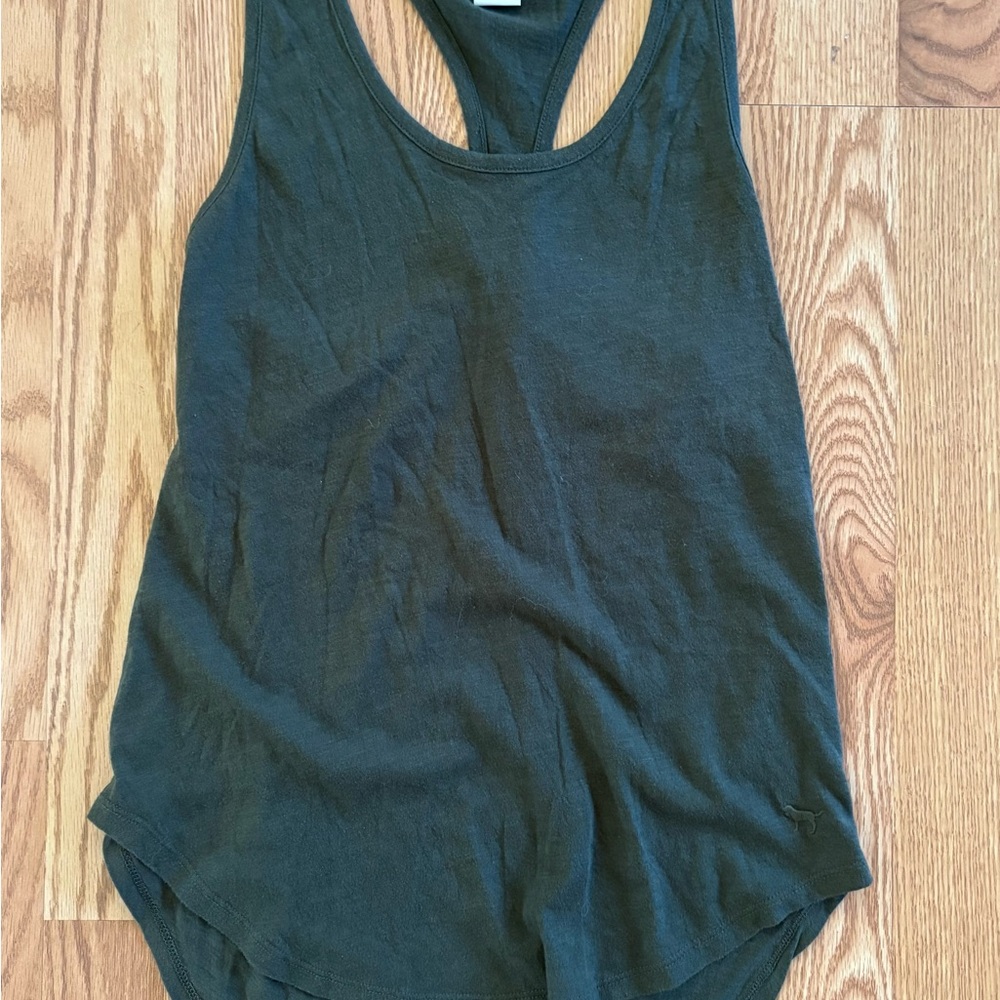 PINK Victoria's Secret Green Sleeveless Tank Top